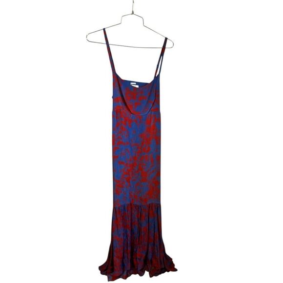 Madewell Empire-Waist Tank Maxi Dress in Exploded Red And Blue Floral 4 - Picture 3 of 8